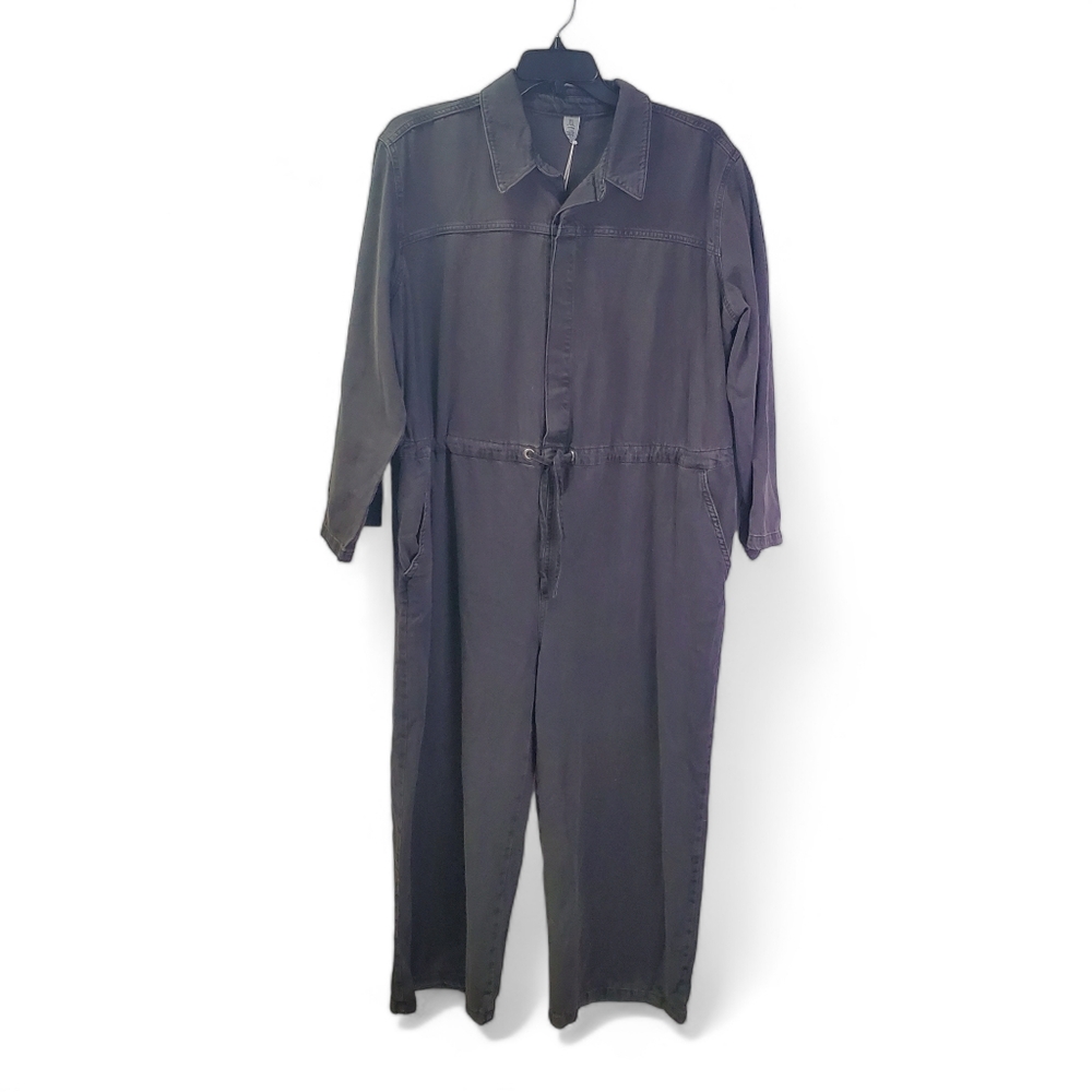 NWT H&M Dark Gray Denim Jumpsuit Size XL